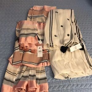 Ann Taylor Scarves NWT, $15 for both